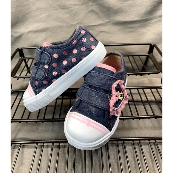 Disney Young Girls Minnie Mouse Blue/White/Pink Strapped Sneakers Sz 6C - Picture 2 of 10